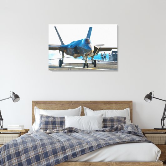 F-35C LICHTING II 24x36 Canvas Afdruk (Insitu (Slaapkamer))