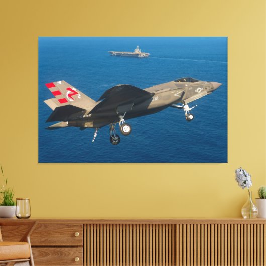F-35C LICHTING II 40x60 Canvas Afdruk (Insitu (Woonkamer))