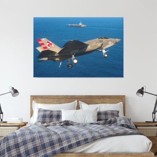F-35C LICHTING II 40x60 Canvas Afdruk (Insitu (Slaapkamer))