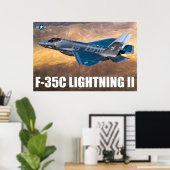 F-35C LICHTING II POSTER (Thuiskantoor)