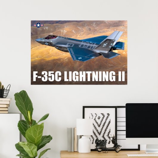 F-35C LICHTING II POSTER (Thuiskantoor)
