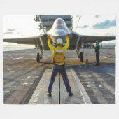 F-35C LIGHTNING II FLEECE DEKEN (Voorkant (Horizontaal))