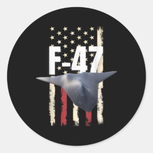 F 47 Fighter Jet F-47 Jet Fighter Vliegtuig - Offi Ronde Sticker