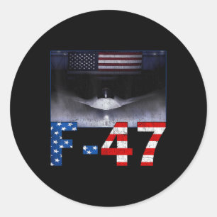 F-47 USA Superpower Dominance, F47 Vliegtuig Ronde Sticker