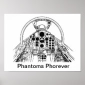 F-4 Cockpit vooraan Poster (Voorkant)