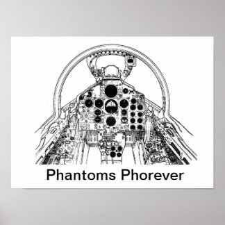 F-4 Cockpit vooraan Poster