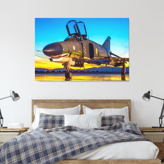 F-4 FANTOM 36x48 Canvas Afdruk (Insitu (Slaapkamer))
