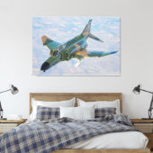 F-4 FANTOM 36x48 Canvas Afdruk (Insitu (Slaapkamer))