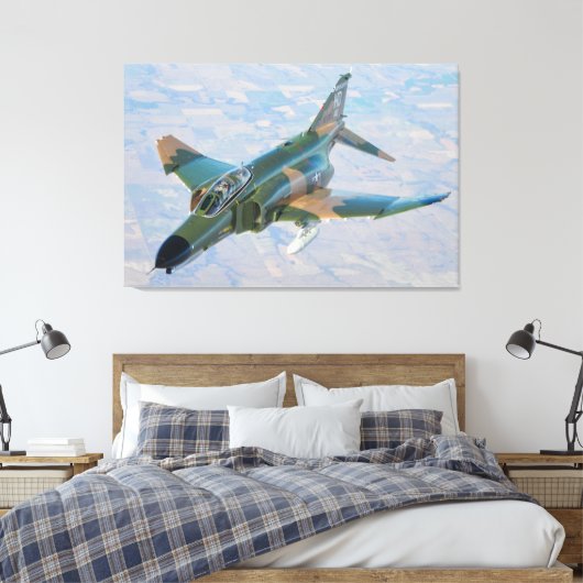F-4 FANTOM 36x48 Canvas Afdruk (Insitu (Slaapkamer))