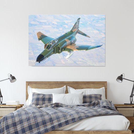 F-4 FANTOM 40x60 Canvas Afdruk (Insitu (Slaapkamer))