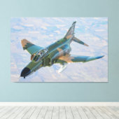 F-4 FANTOM 40x60 Canvas Afdruk (Insitu (Houten vloer))