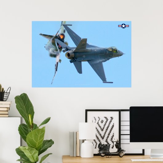 F-4 FANTOM en F-16 FIGHTING FALCON Poster (Thuiskantoor)