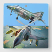 F-4 FANTOM VIERKANTE KLOK (Voorkant)
