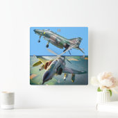 F-4 FANTOM VIERKANTE KLOK (Huis)