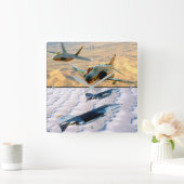 F-4 FANTOM VIERKANTE KLOK (Huis)