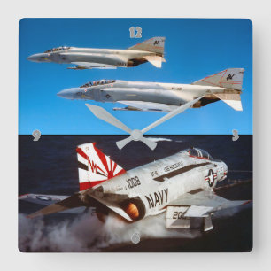 F-4 FANTOM VIERKANTE KLOK