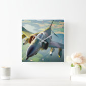 F-4 FANTOM VIERKANTE KLOK (Huis)