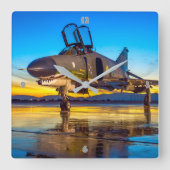 F-4 FANTOM VIERKANTE KLOK (Voorkant)