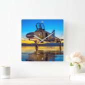 F-4 FANTOM VIERKANTE KLOK (Huis)