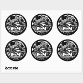 F-4-fantoom II Ronde Sticker (Vel)