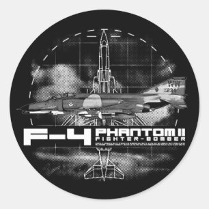 F-4-fantoom II Ronde Sticker