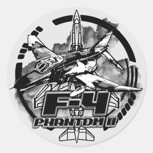 F-4-fantoom II Ronde Sticker (Voorkant)