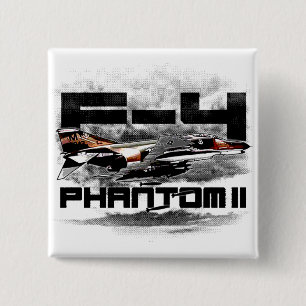 F-4-fantoom II Vierkante Button 5,1 Cm