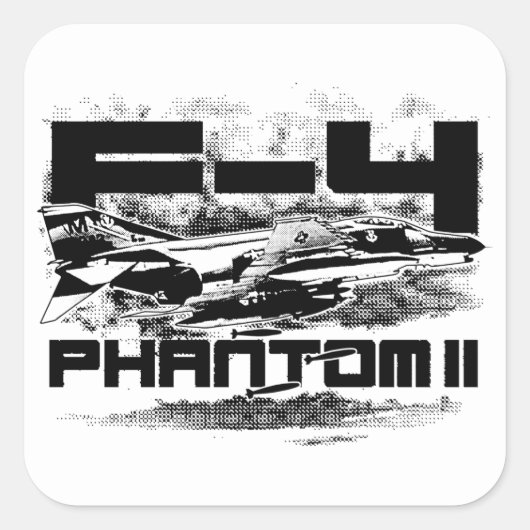 F-4-fantoom II Vierkante Sticker (Voorkant)