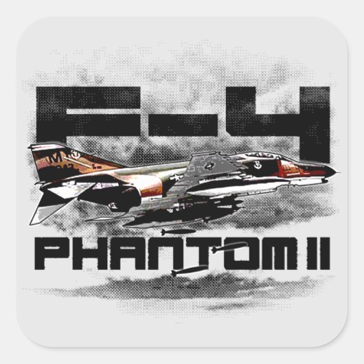 F-4-fantoom II Vierkante Sticker (Voorkant)