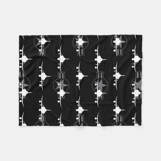 F-4 Militair vliegtuig met vuursteentje Phantom II Fleece Deken (Voorkant (Horizontaal))