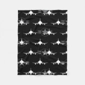 F-4 Militair vliegtuig met vuursteentje Phantom II Fleece Deken (Voorkant)