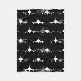 F-4 Militair vliegtuig met vuursteentje Phantom II Fleece Deken