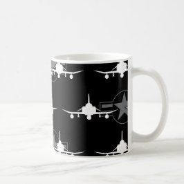 F-4 Militair vliegtuig met vuursteentje Phantom II Koffiemok