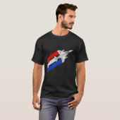 F-4 Phantom Airplane USA Contrails Red Whi T-shirt (Voorkant volledig)