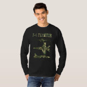 F 4 Phantom Fighter Jet Airplane Pilot Militaire A T-shirt (Voorkant volledig)