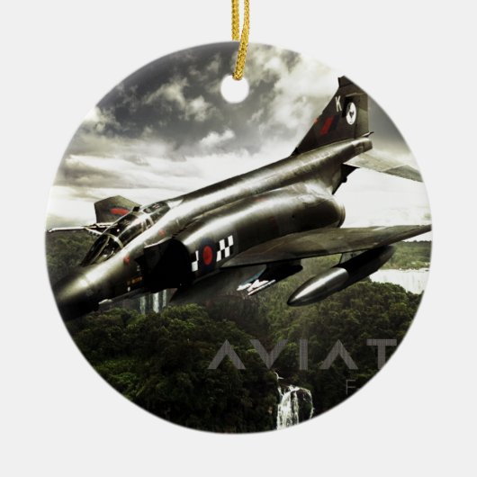 F-4 Phantom Fighter Jet Keramisch Ornament (Voorkant)