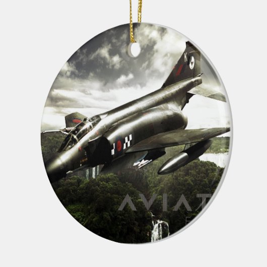 F-4 Phantom Fighter Jet Keramisch Ornament (Links)