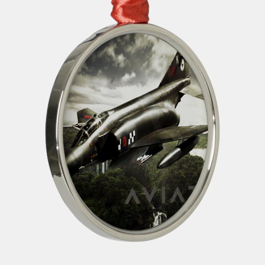 F-4 Phantom Fighter Jet Metalen Ornament (Rechts)