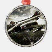F-4 Phantom Fighter Jet Metalen Ornament (Voorkant)