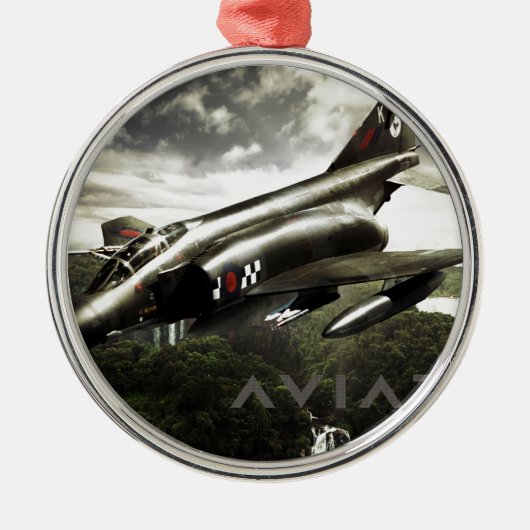 F-4 Phantom Fighter Jet Metalen Ornament (Voorkant)
