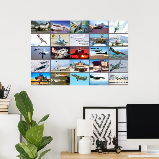 F-4 PHANTOM II "MONTAGE" POSTER (Thuiskantoor)