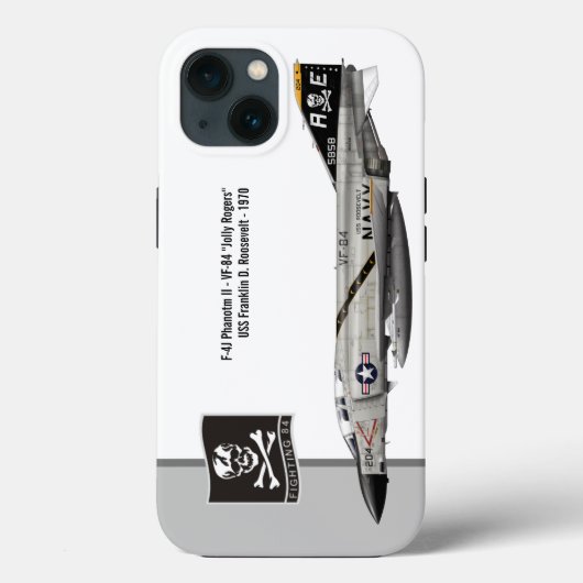 F-4 Phantom II VF-84 Jolly Rogers profile Case-Mate iPhone Case (Achterkant)