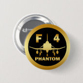 F-4 PHANTOM JET RONDE BUTTON 5,7 CM (Voorkant /achterkant)