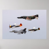 F-4 Phantom, P-47 Thunderbolt, F-16 Fighting Falco Poster (Voorkant)