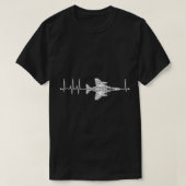 F-4 Phantom Schematic Airplane Pulse EKG Pilot F4 T-shirt (Design voorkant)