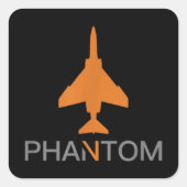 F-4 Phantom Vierkante Sticker (Voorkant)