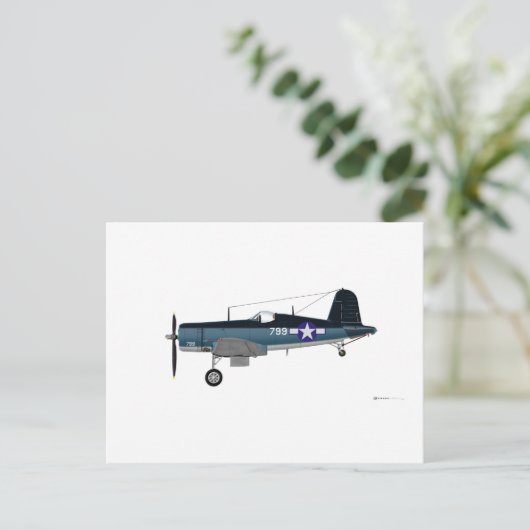 F-4U Corsair 799 Briefkaart (Staand voorkant)
