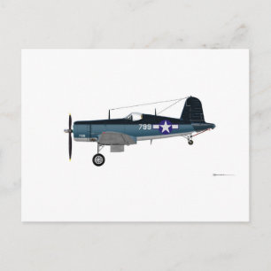 F-4U Corsair 799 Briefkaart