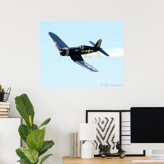 F-4U Corsair-poster Poster (Thuiskantoor)