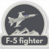 F-5 Licht Vliegtuig Sticker (Voorkant)